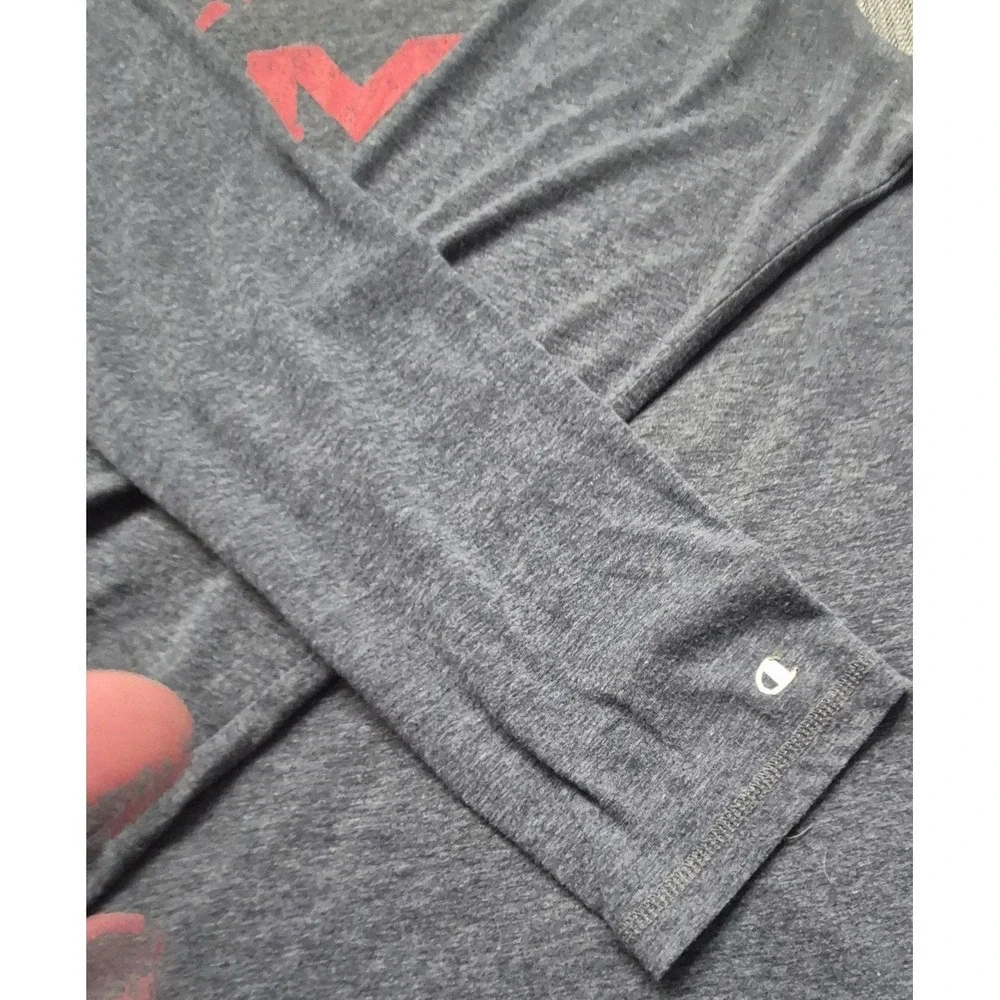 Ole Miss Rebels gray front pocket graphic long sleeve t-shirt XL 2 sided HYDR